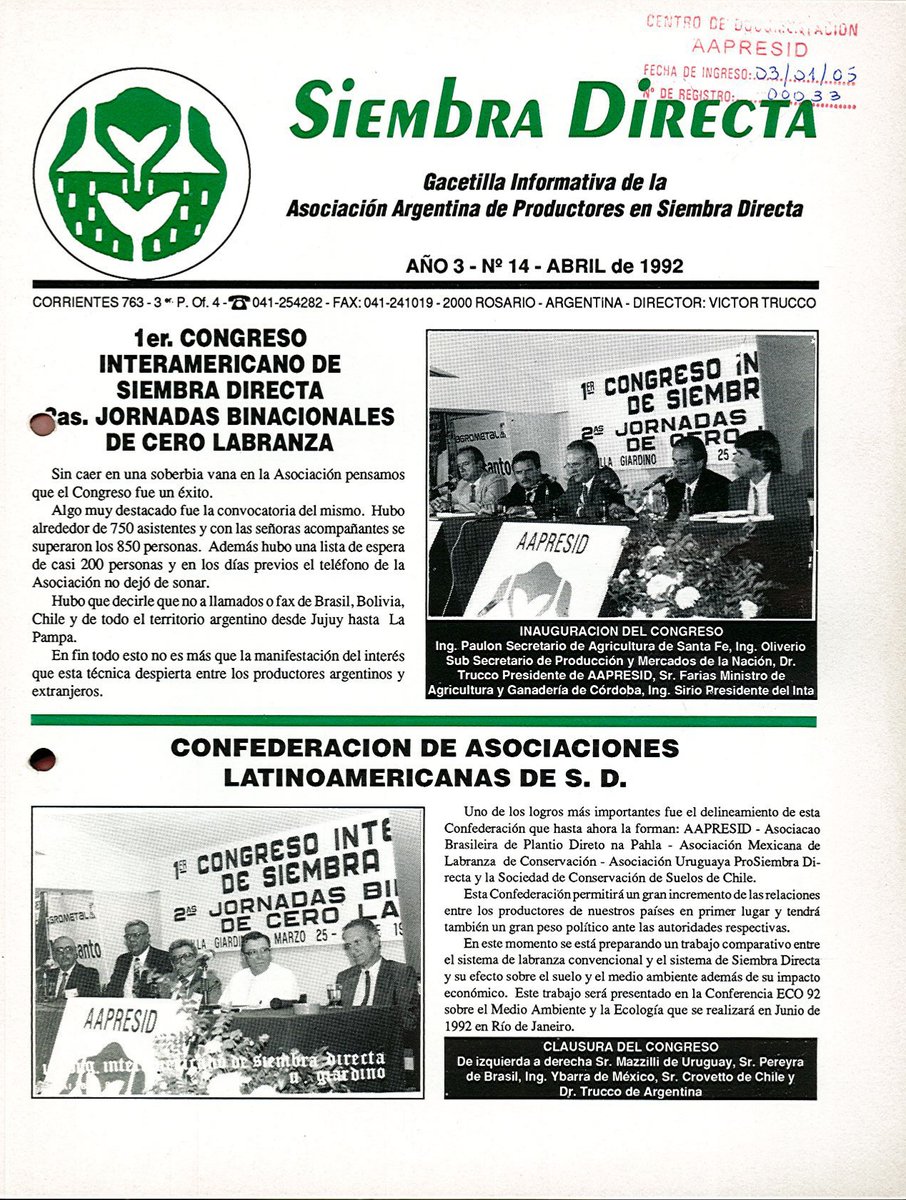 aapresid's tweet photo. 🧵HILO - Recorrido histórico #CongresoAapresid

Se acerca una nueva edición de Congreso y nos ponemos melancólicos 🥹
Viajemos en el tiempo para recordar sus inicios y cómo fuimos innovando a través de los años.

Acompañanos👇 https://t.co/14Ao0ZcsoE