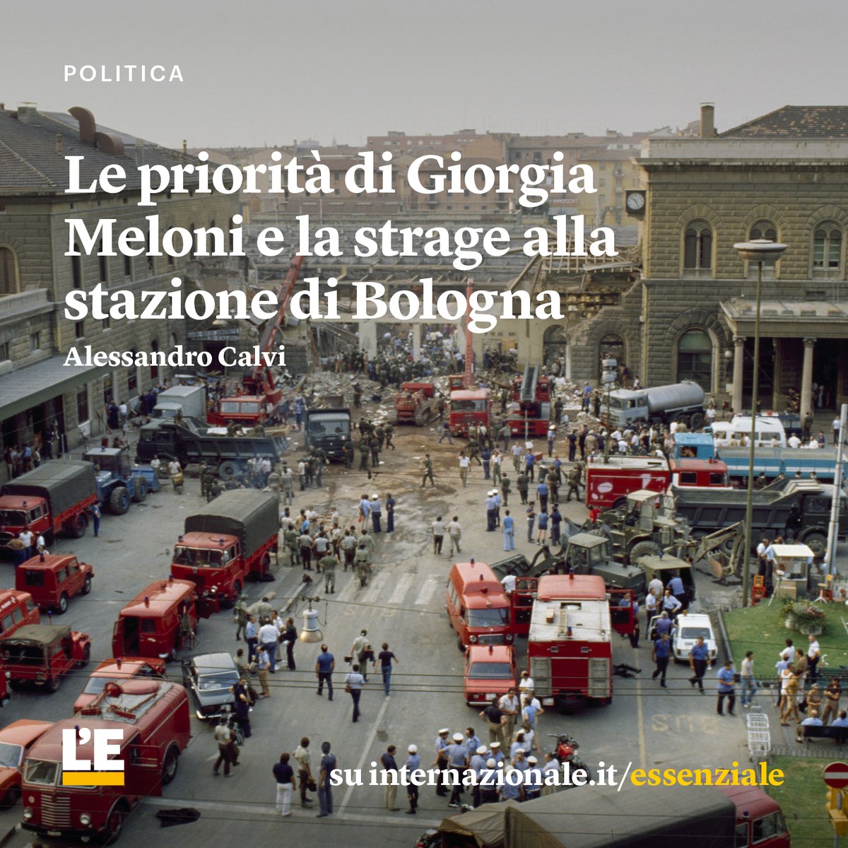 Sulla bomba del 2 agosto 1980 la magistratura ha scoperto quasi tutto, anche la matrice neofascista. Meloni in passato ha fatto affermazioni discutibili sulle sentenze. Resta da vedere come si esprimerà nella veste istituzionale, scrive Alessandro Calvi:  intern.az/1HEl