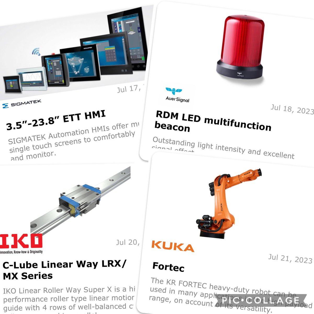 Engineers Insight (@enginsightuk) on Twitter photo Here’s last weeks product posts in the Engineers Insight app:
- <a href="/SigmatekAT/">Sigmatek Automation</a> ETT HMI range.
- <a href="/AUER/">Paul AUER GmbH</a> Signal GmbH RDM multifunction beacon.
- <a href="/nippon_v/">IKO Nippon Thompson (UK Branch)</a> LRX / MX Series.
- @KUKA_UK KUKA Fortec Robot.
Search “Engineers Insight” in the app stores! Here’s last weeks product posts in the Engineers Insight app:
- <a href="/SigmatekAT/">Sigmatek Automation</a> ETT HMI range.
- <a href="/AUER/">Paul AUER GmbH</a> Signal GmbH RDM multifunction beacon.
- <a href="/nippon_v/">IKO Nippon Thompson (UK Branch)</a> LRX / MX Series.
- @KUKA_UK KUKA Fortec Robot.
Search “Engineers Insight” in the app stores!