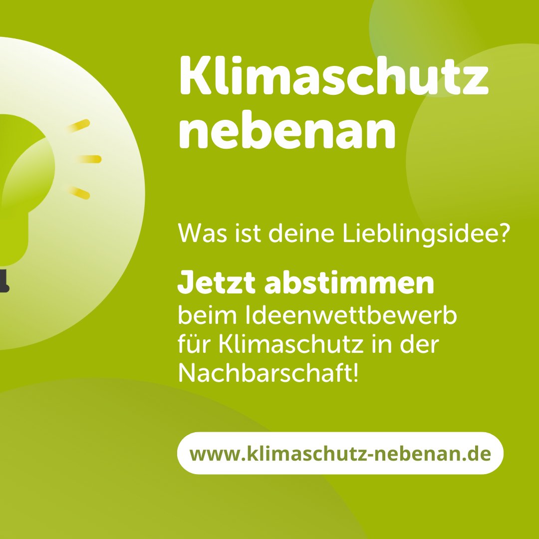 allianzfdn's tweet photo. Eine neue Abstimmungsrunde für die besten Klimaschutzideen in deiner Nachbarschaft ist eröffnet!
#ForALivingPlanet #ForGenerations https://t.co/PDQuSksIIz