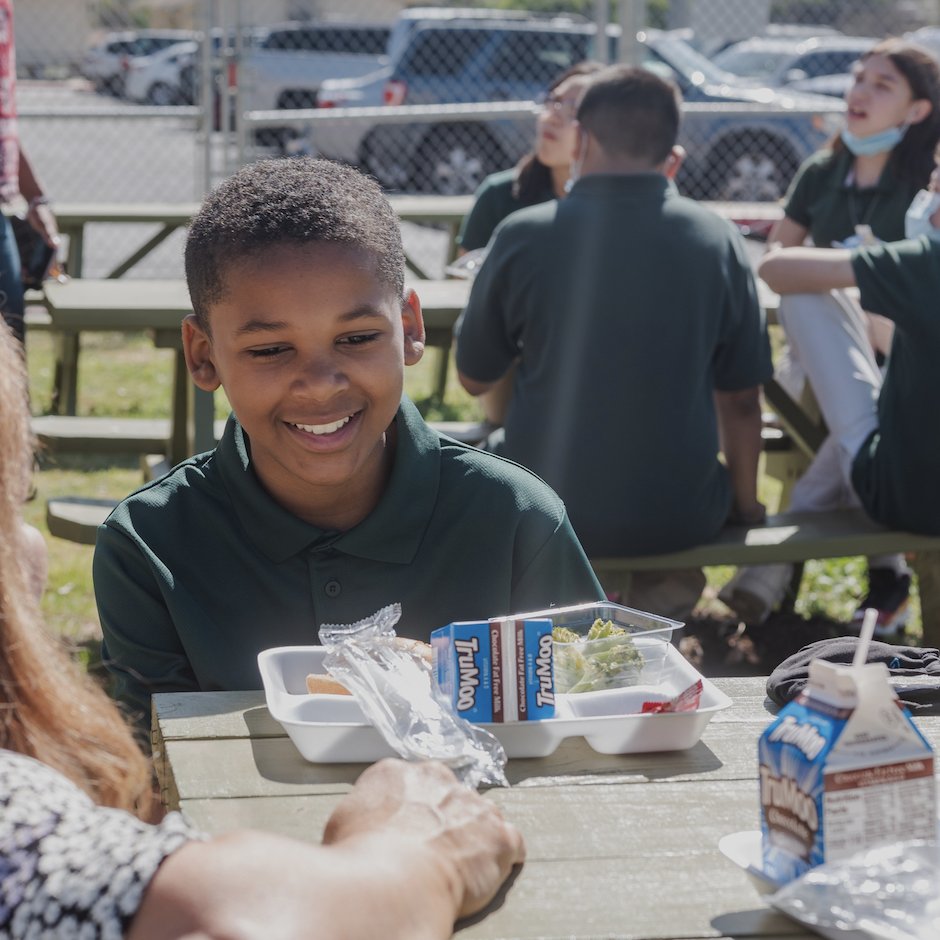 During the summer, Elijah's family picks up free meals near their home. “When I’m hungry, I get tired or I’ll get distracted,” Elijah said. “But when I’m not, I’m on-task and I can focus.” Having consistent meals allows him to focus on his schoolwork & passions. #childhoodhunger