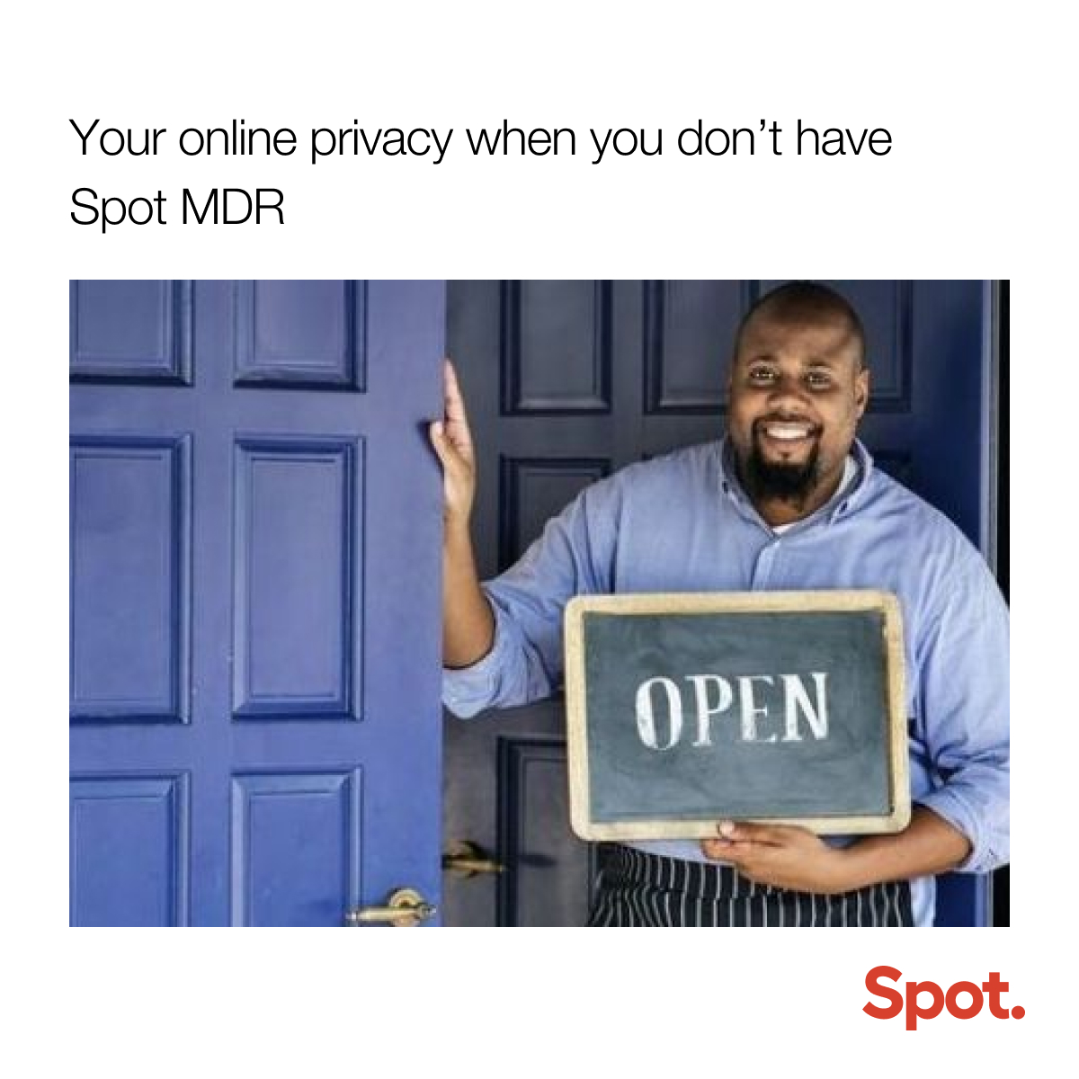SpotTheBug's tweet photo. Feeling like an open book online? 📖🔓 Protect your privacy with Spot MDR!🔐

#privacy #OnlineSafety #digitalsecurity #CyberSecurity #cybermemes #SpotOnHumour #SpotOnSecurity https://t.co/pVhCNfyMQL