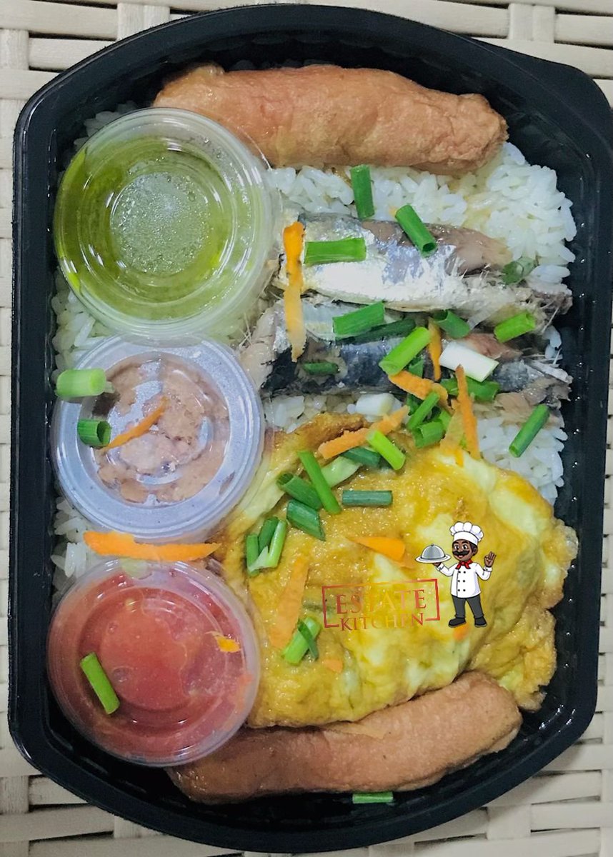 EstateKitchen's tweet photo. People who love to eat are always the best people" ...
#Julia Child
Enjoy Estate Kitchen's Braised Rice ( Angwamo) with Egg, Sardine, Sausage, Corned beef and hot pepper 🌶️.
A taste you will cherish...A taste you will love...
#45 cedis
#goodfood 
#estatekitchen
#Volta 
#ho https://t.co/E5QLuxLs8I