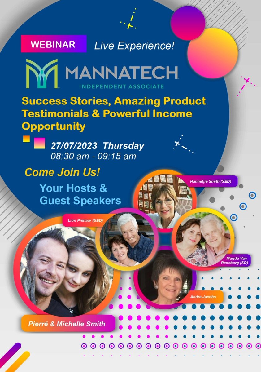 AssociateSmith's tweet photo. Pierre &amp; Michelle Smith are inviting you to a scheduled Zoom meeting on Thursday 27 July 2023 at 08:30am (GMT +2).

No Registration is needed for this meeting. The first 100 people get in. Just click the link when entering the meeting on THURSDAY 27 July 2023 at 08:30am (GMT +2) https://t.co/NtYR4x4mfX