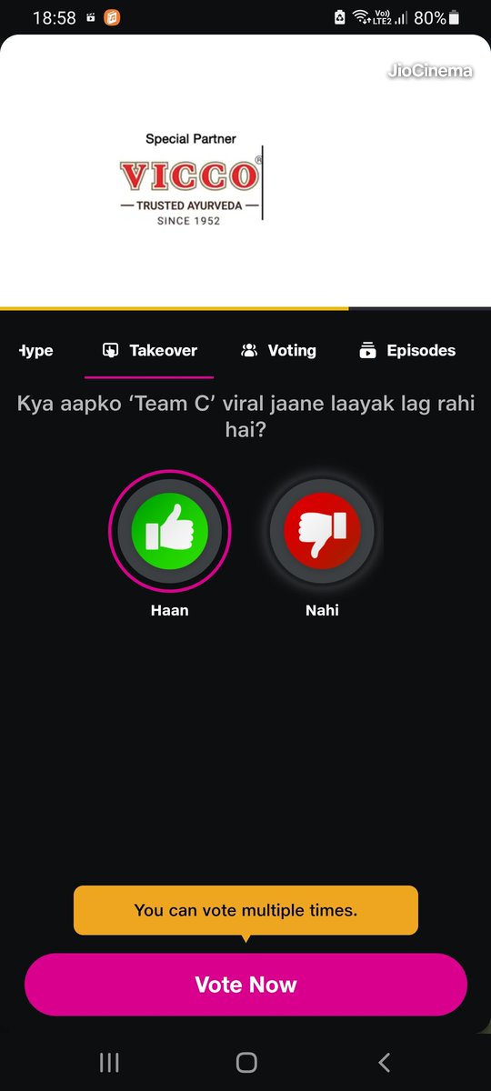 albelaindian's tweet photo. I voted : Team C 
#ElvishYadav for the Win 🏆😍

Pls don't forget to vote #ElvishArmy

#BiggBossOTT2 #BiggBossOTT https://t.co/uMfNIzzP0V