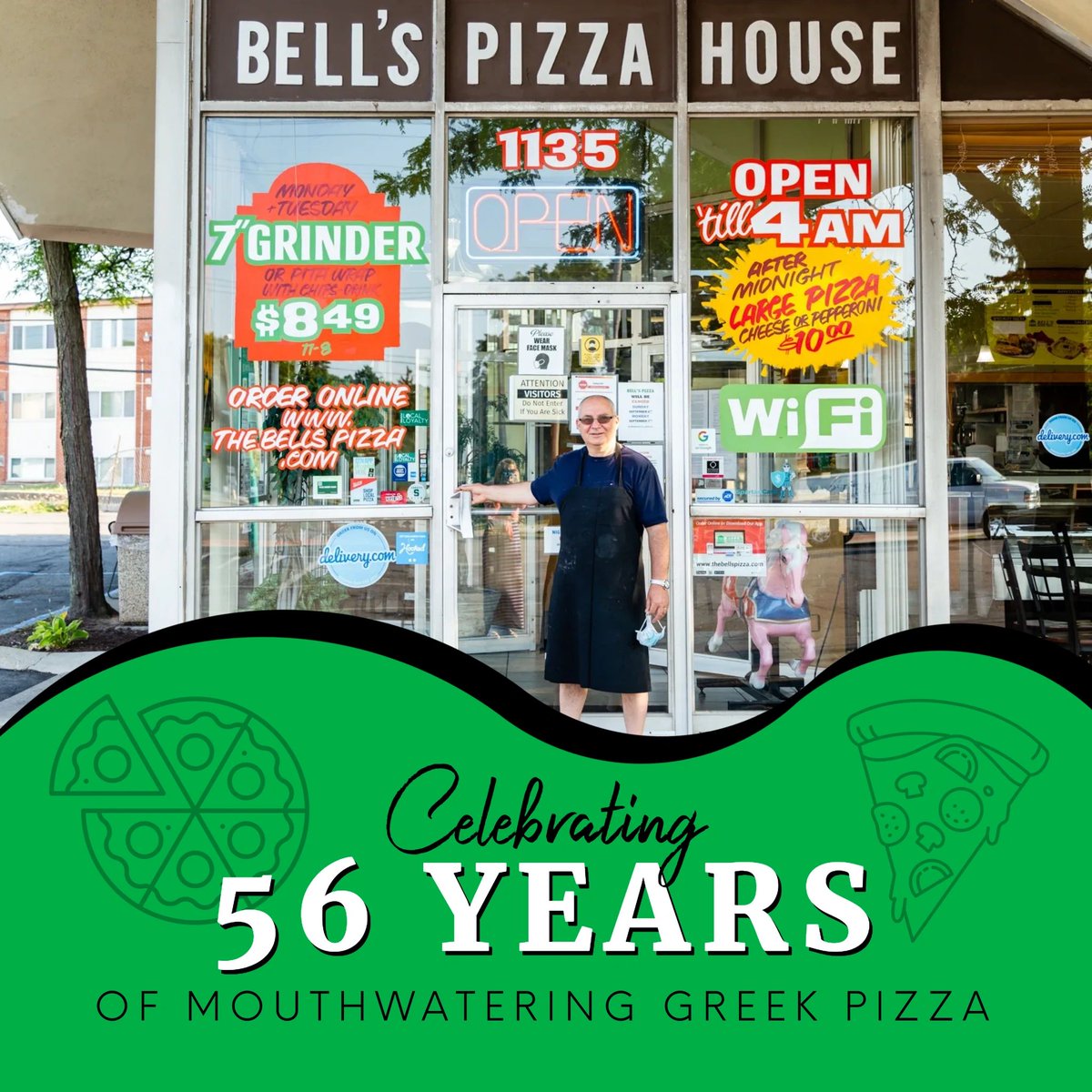 Bell's Greek Pizza tweet media