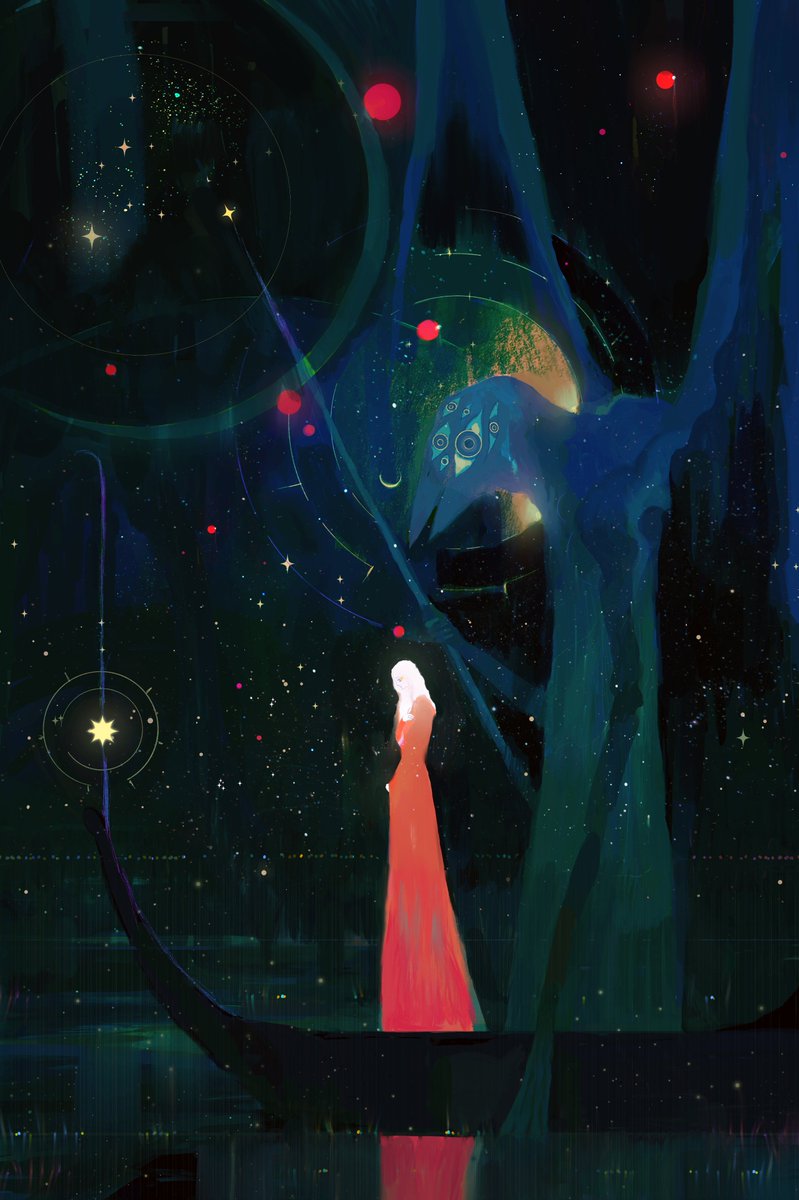 wiresandtrees's tweet photo. 🌌✨Hey friends, happy to say my newest 1/1 painting titled 'Lost in the Dream River' is now available on FND via SpaceWorld. ✨💙

✨Details, 🔗 and story below, this painting continues my journey into dreams and stars and exploring our relationships with the night realm.✨ https://t.co/ZPaEXpynsv