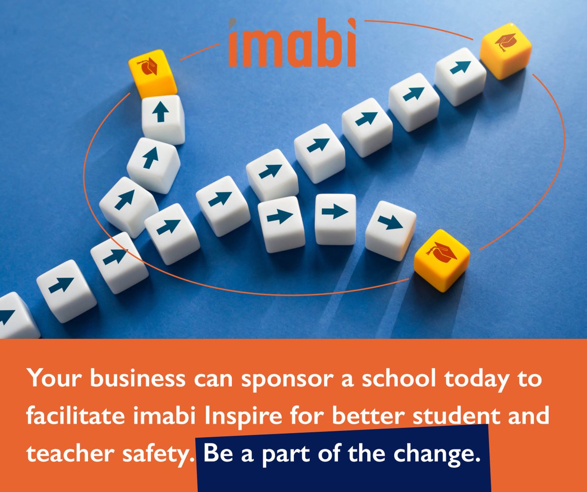 Join us in making a real impact on education and safety! 🤝

Your business can make a significant impact by sponsoring the imabi Inspire App for use in a school, college or university, fostering better student and teacher safety. 

#imabiinspire #studentsafety #teachersafety