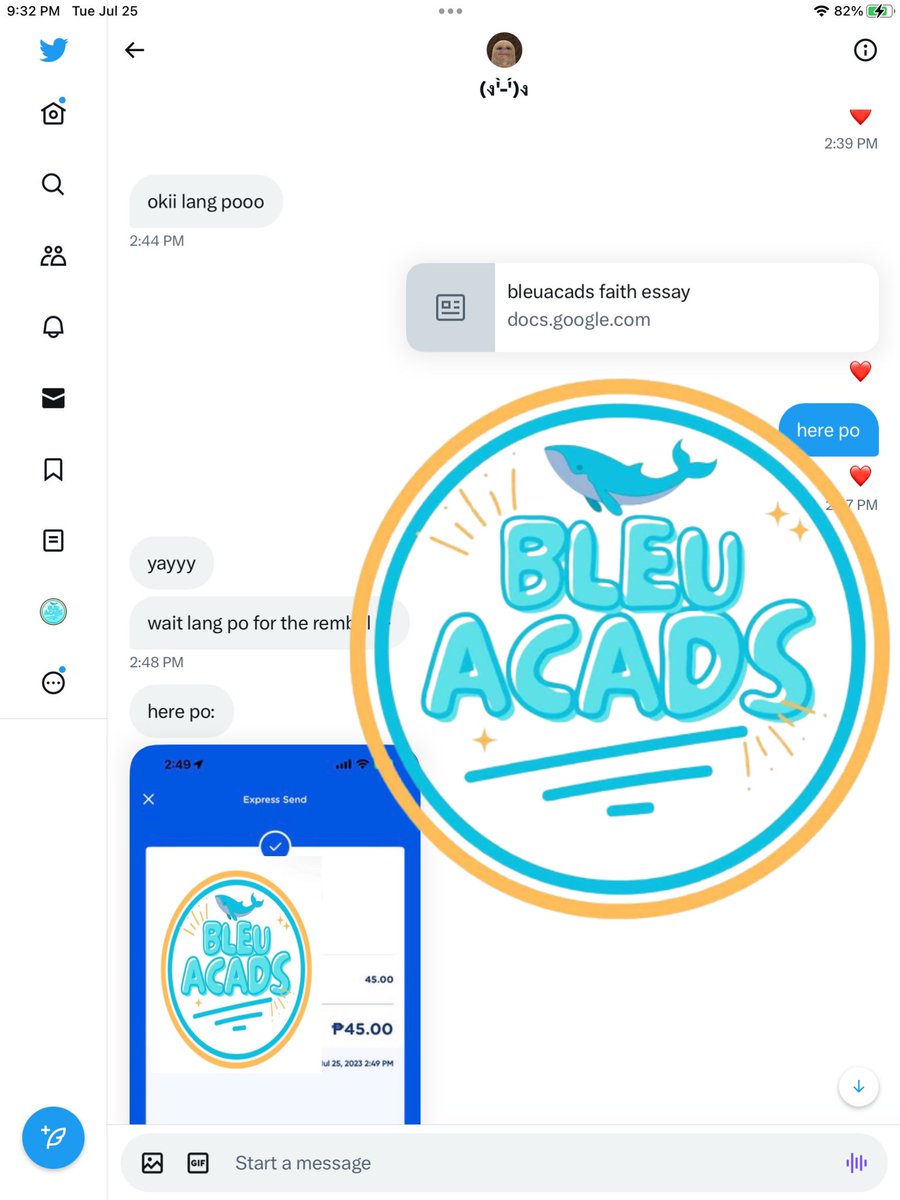 bleuacads's tweet photo. ﾟﾟ･｡･ﾟﾟ｡ 
ﾟ。        — #bleuvouches ♡
　ﾟ･｡･ﾟ

task : 1 page essay 80 pesos 350 words + 5 citations for 2 pesos each a total of 90 pesos only!

Thank you for availing our discount!💞 Regular client😇 https://t.co/RpzQbIGnko