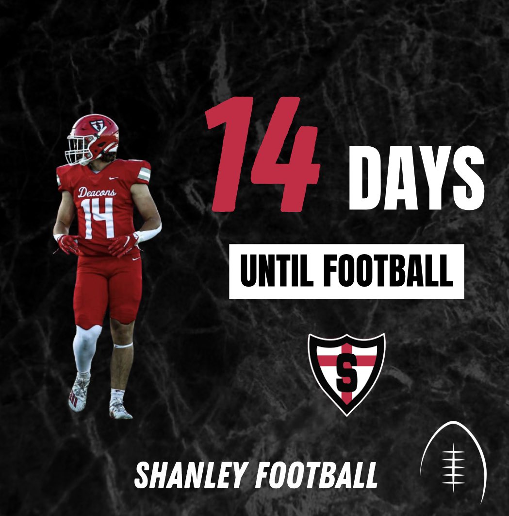 shanleyfootball's tweet photo. 14 DAYS UNTIL FOOTBALL https://t.co/lvNSBj49zW