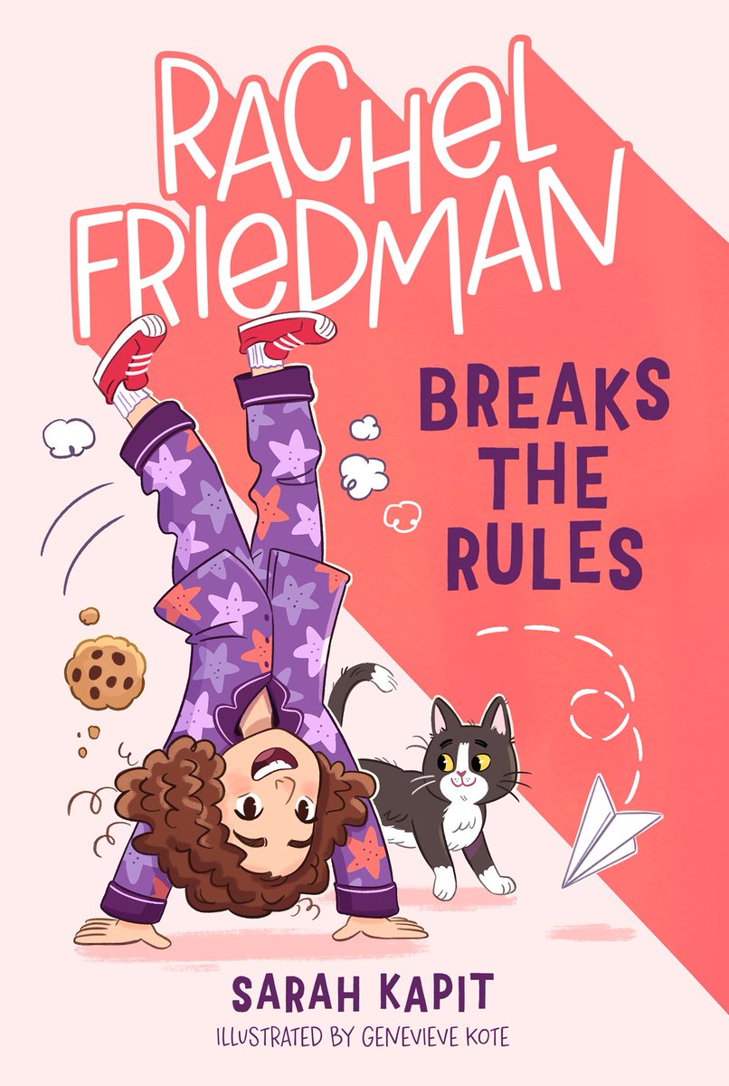 Thrilled to reveal the cover of RACHEL FRIEDMAN BREAKS THE RULES, illustrated by the fabulous Genevieve Kote! Meet Rachel and her cat companion, Cookie. Genevieve perfectly captured their spirit. (And the book has even more of her illustrations.) Coming from @MacKidsBooks