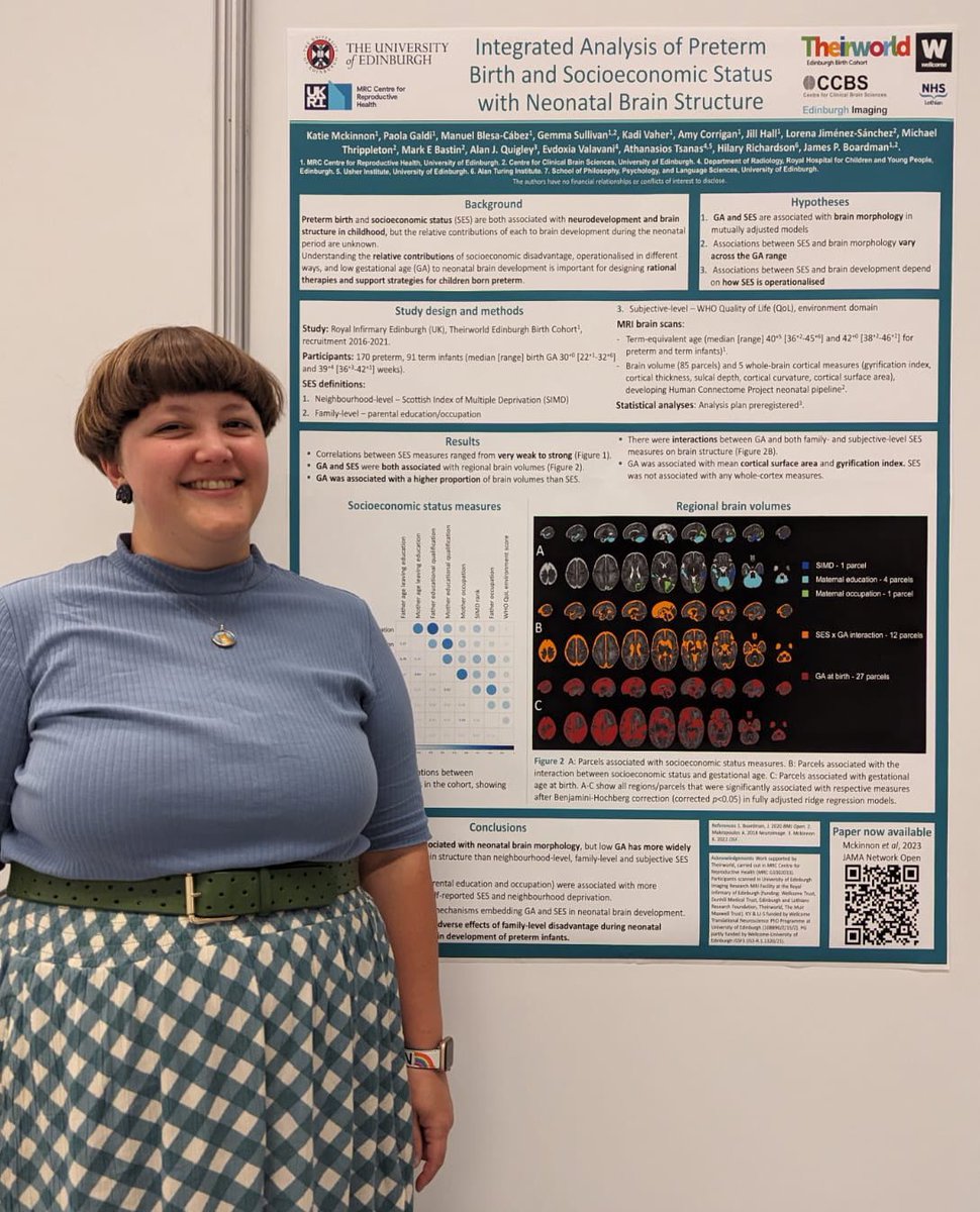 Happy to be presenting my poster on SES, preterm birth and brain structure today at #OHBM2023. Publication is available, but do come and chat! jamanetwork.com/journals/jaman…