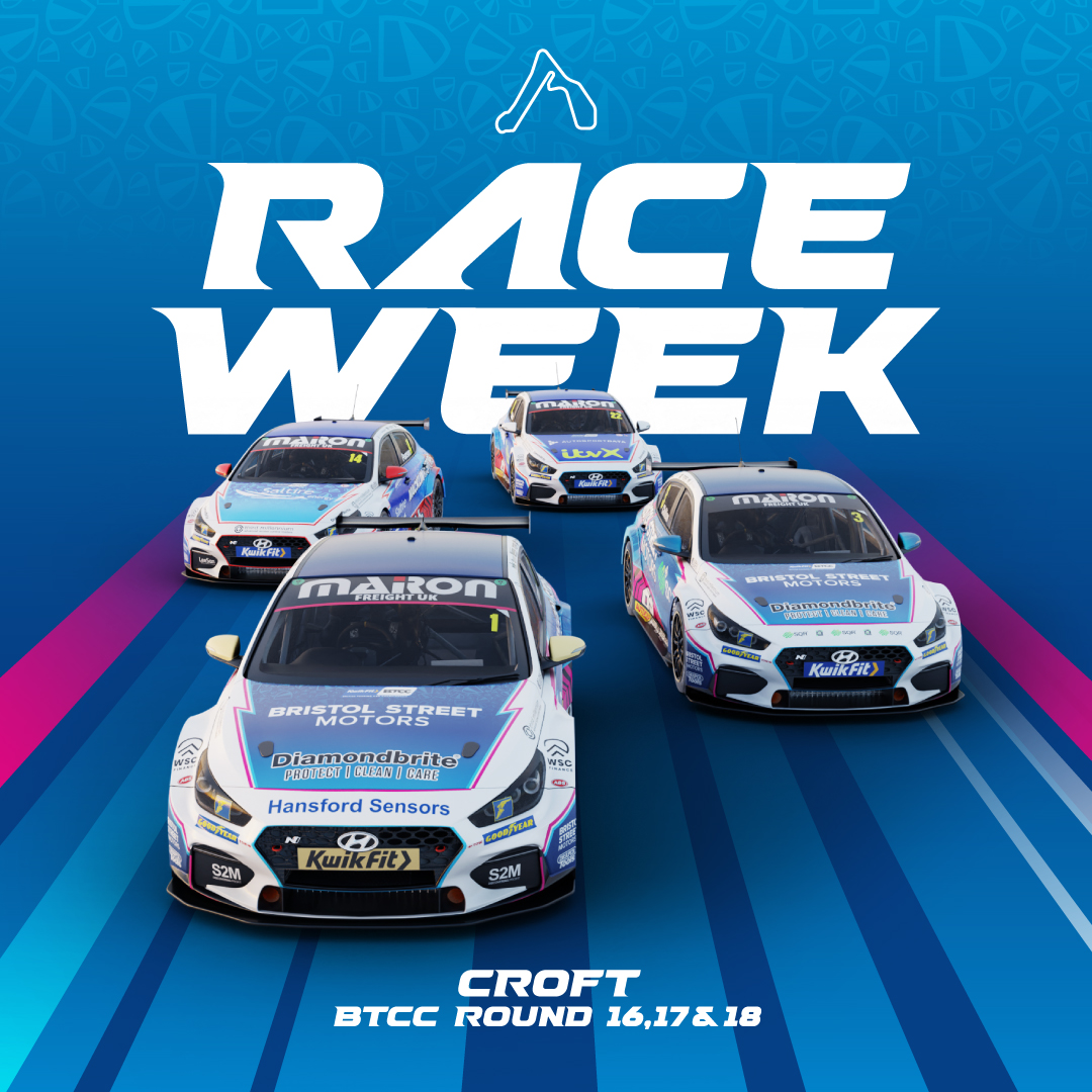 🏁 RACE WEEK! 🏁

Not long at all now until we kick off at <a href="/Croft_Circuit/">Croft Circuit</a> for the second half of the season - let's go, Team #BristolStreetMotors with <a href="/Excelr8M/">EXCELR8 Motorsport</a>! 💪

Good luck <a href="/Tomingram80/">Tom Ingram</a>, <a href="/TomChilton_/">Tom Chilton</a>, <a href="/nik/">Nick Halstead</a> and @PearsonRacing!

#EXCELR8 #BTCC #Croft #MeetAtTheStreet