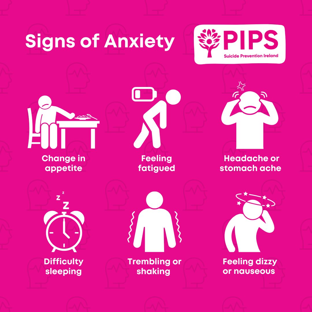 Signs of anxiety!💚 Planting The Seeds Of Hope PIPS BELFAST 028 9080 5850 PIPS DERRY 028 7122 4133 PIPS ENNISKILLEN 028 6633 9004 #mentalhealthawareness #mentalhealthmatters #mentalhealthrecovery #mentalhealthsupport #mentalhealthwarrior #anxiety