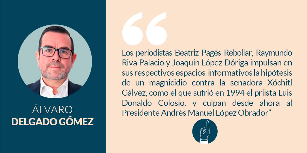 #Opinión | <a href="/alvaro_delgado/">Alvaro Delgado Gómez</a> 

“Podrá no gustar el estilo personal de López Obrador como dirigente ni como gobernante, pero nadie ha podido acreditar hasta ahora, ya no una orden para cometer un asesinato o un acto de represión, sino una agresión física y/o censura”.