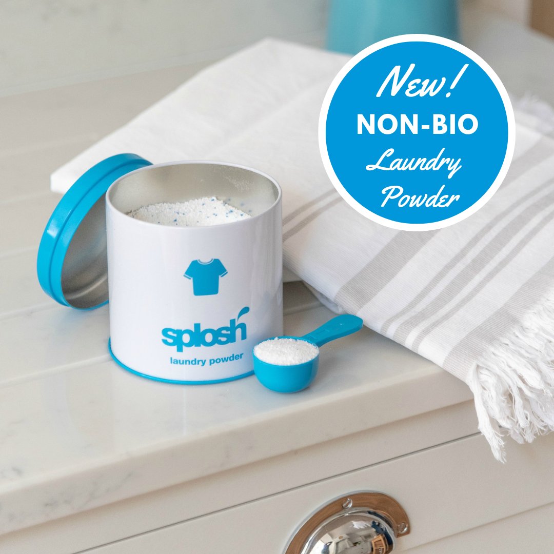 NEW refillable non-bio #laundry powder!
💧 Serious clothes washing power
💧 Super-concentrated. You’ll be amazed at how little you need!
💧 Handy tin &amp; measuring scoop
💧 #Compostable #refill pouch
💧 #Crueltyfree, #vegan &amp; septic tank safe
💧 Subscribe and save 10% option