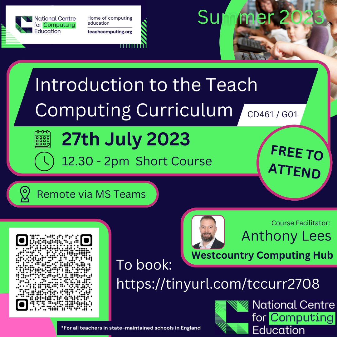 anthonylees's tweet photo. Looking for a FREE overview of the Teach Computing Curriculum? Designed to ensure progression of subject knowledge and key skills @TeachCompExeter  https://t.co/tH1ZGS85H5 https://t.co/ZdXz3demQO