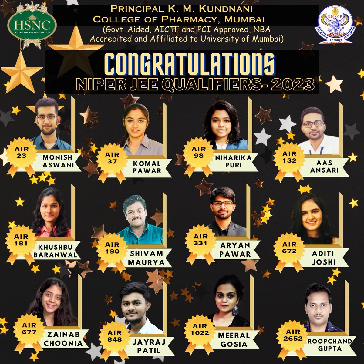 Kmkcp_official's tweet photo. 🎉 Congratulations to all for your ranks in NIPER JEE! 🌟
 Your hard work, dedication, and passion have paid off, and we couldn't be prouder of your achievements. 🎓
 Keep shining and inspiring others to reach for their dreams! 🌠
#partofkmkcp
 #NIPERJEE #RankHolders #Achievement https://t.co/cwkj9id5BC