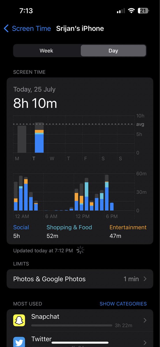 srijansaxena's tweet photo. iOS 16.6 is definitely an improvement when it comes to battery life. Over 8 hours of screen on time with over 20% of battery remaining.
#iOS #iOS16 #iOS166 #battery #screenontime https://t.co/xyKmgxcV0G