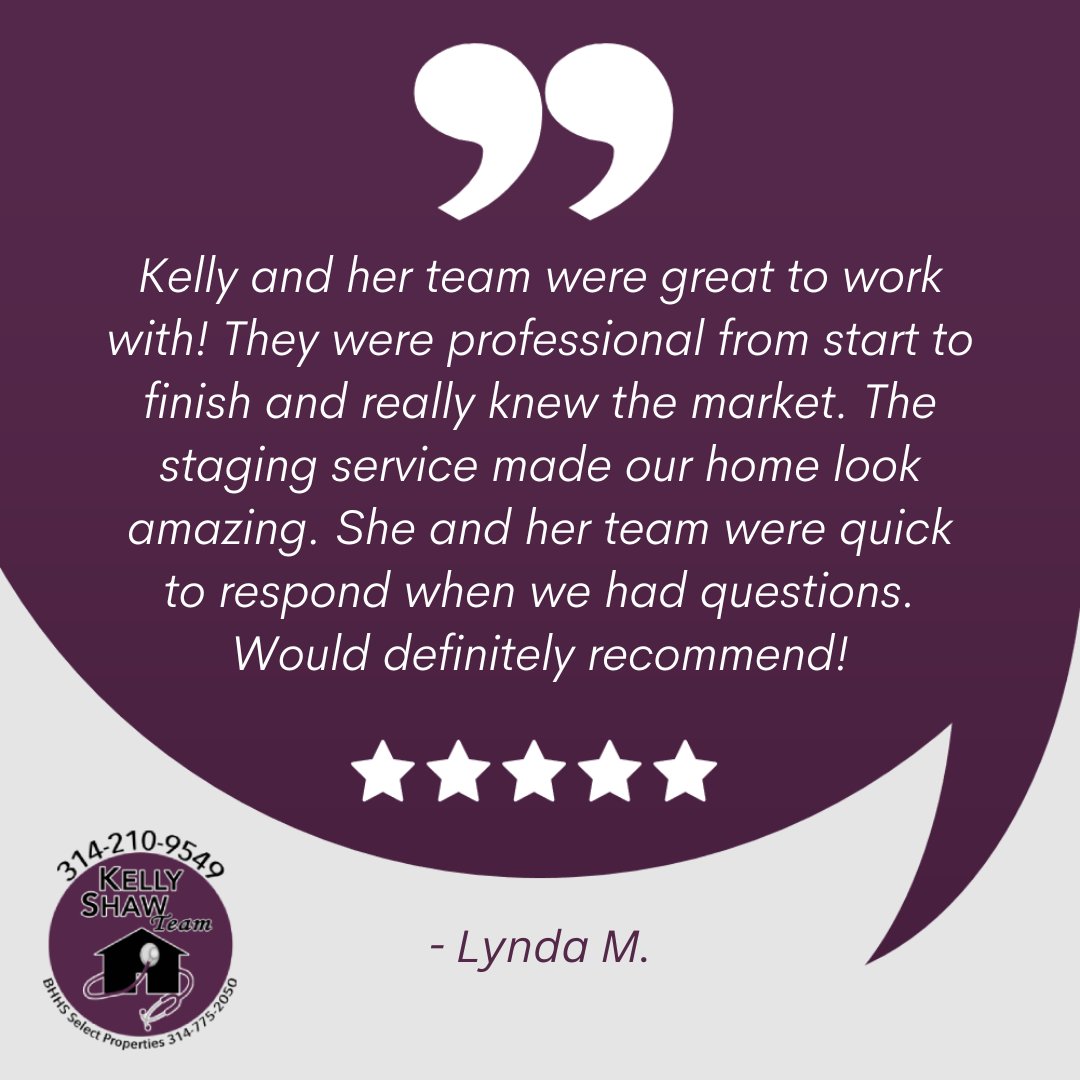 KellyShawTeam's tweet photo. We’re so lucky to work with such great clients 💯 and we really appreciate them taking the time to give us such a thoughtful review. ❤️
#testimonialtuesday #STL #StLouisCounty #StLouis #STLhomes #StLouisRealEstate #STLrealestate #missourirealestate #missourihomes #KellyShawTeam https://t.co/eUG3nZF850