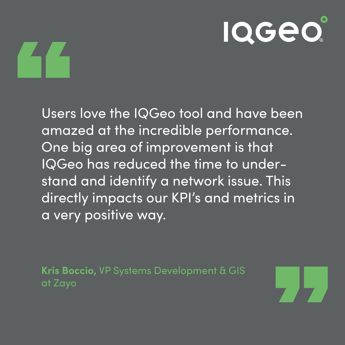 IQGeo_software's tweet photo. Hear how IQGeo helped Zayo Group deliver improvements in productivity, response times and customer service. ⬇️ https://t.co/MuXgkwZsib

#CustomerStory #FiberNetworks #FTTx #GeospatialData #GIS #GeospatialSoftware #Telecom https://t.co/oqH4vaI02G