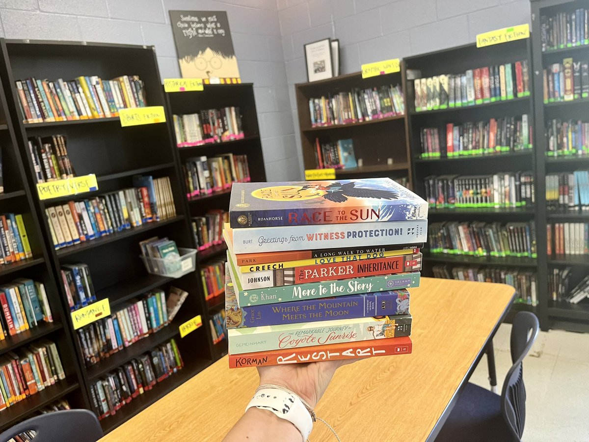 Huge thank you to <a href="/LundLibrarian/">Clare Lund</a> for the opportunity to add these books to my classroom library! My students &amp; I appreciate you! 🩷