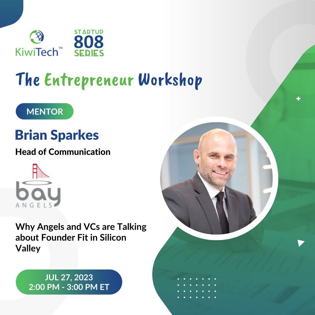 Join us for the Startup 808 Workshop and discover the inside scoop on "Why Angels and VCs are Talking about Founder Fit in Silicon Valley"

Mark your calendar for July 27, 2-3 PM ET.

Register here: lnkd.in/fAidMTK

#workshop #founders #leadership #startup
