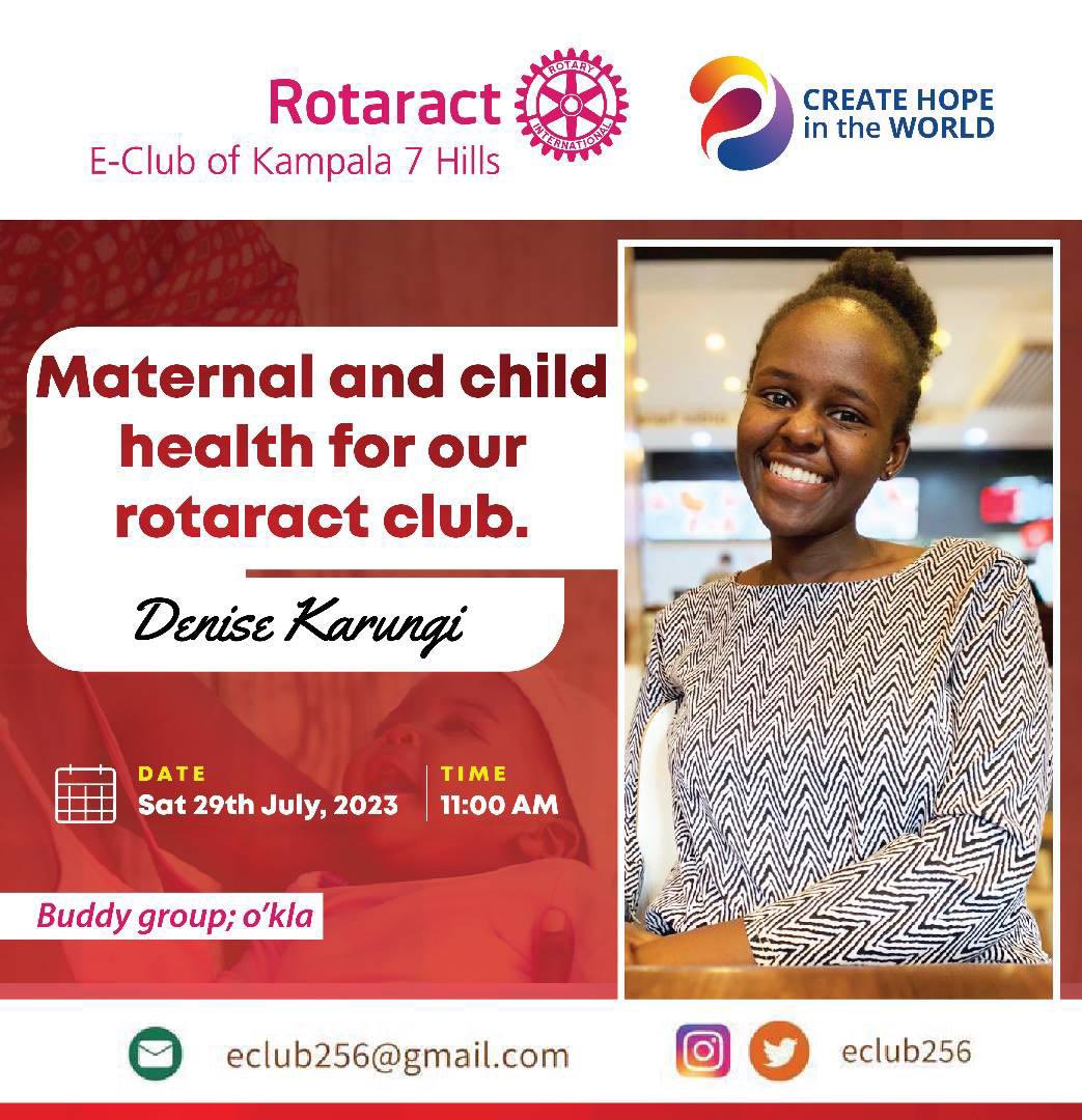 eClub256's tweet photo. Maternal and child health is one of the most important issues facing our world today. Every year, millions of women and children die from preventable causes. Join us this Saturday at 11:00 am as we dive into this topic 

Google meet : via https://t.co/ZuhYC5iXZa 

#Rct7hills https://t.co/ybq7IK7C3S