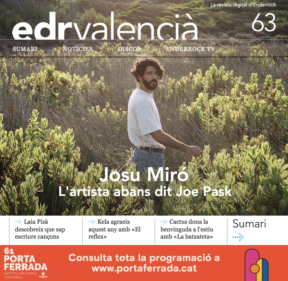 Ja tenim aquí l'EDR Valencià #63 amb ✨@josumiro✨ i el seu nou projecte en portada! També repassa continguts sobre:

➡@LaiaPiza 
➡@unatalkela 
➡@cactustroop 
➡#GentdelDesert
➡@FiraTroVAM

👇Tot teu!👇
enderrock.cat/edrvalencia/nu…