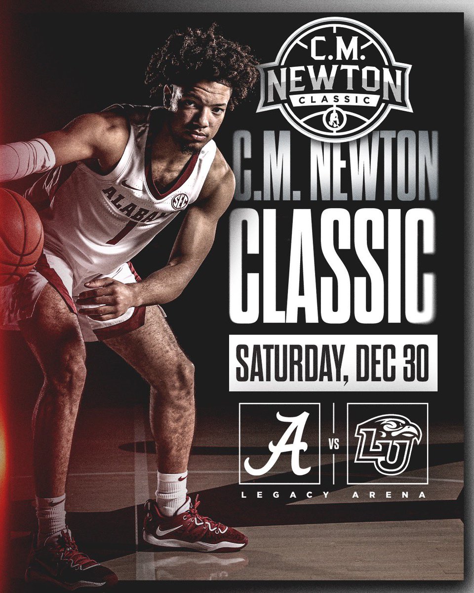 The @CMNewtonClassic matchup is set!

The Crimson Tide will face Liberty at Legacy Arena on Dec. 30.

#RollTide | #BlueCollarBasketball