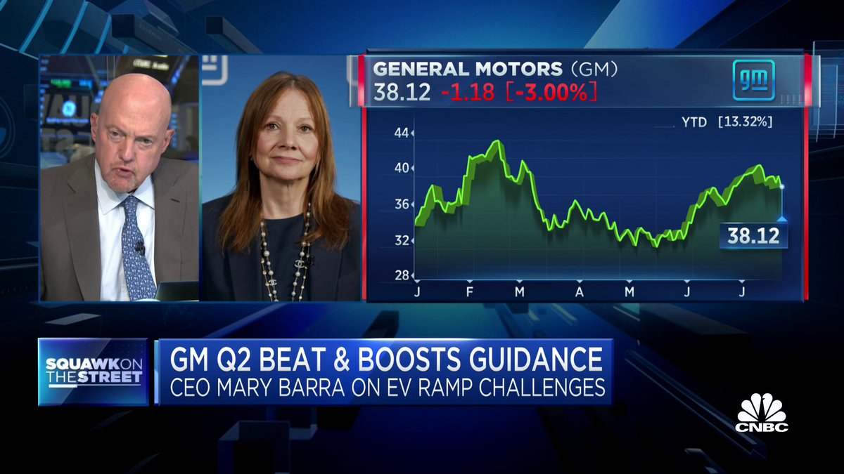 With labor tensions across the country in focus, @GM CEO @mtbarra discusses the possibility of a UAW strike and negotiations with @jimcramer.

