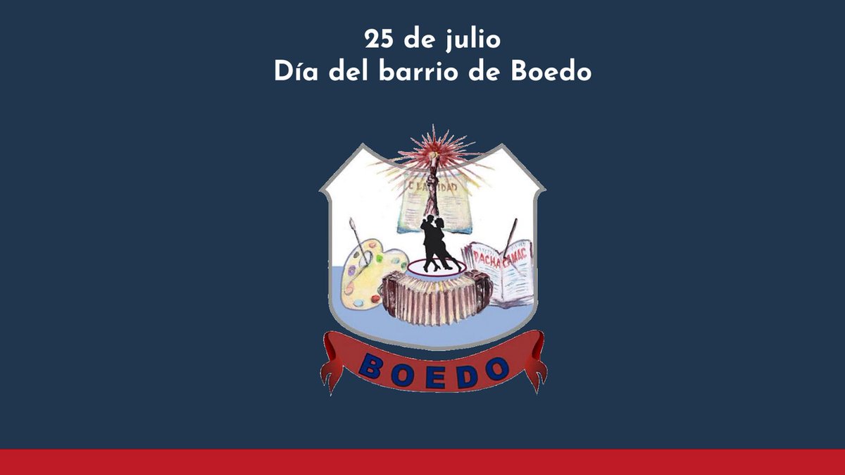 El 25 de julio se celebra el día del barrio en homenaje al nacimiento del Dr. Mariano Joaquín Boedo, abogado y político congresista en el Congreso de Tucumán de 1816.
Su escudo simboliza el amplio movimiento artístico que tuvo. 
Literatura, teatro, tango y artes plásticas
#boedo