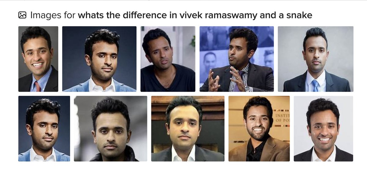 Seriously, What is the difference between a snake and Vivek Ramaswamy?
https://t.co/7UP2kfzqLW https://t.co/9MTLgkKspN