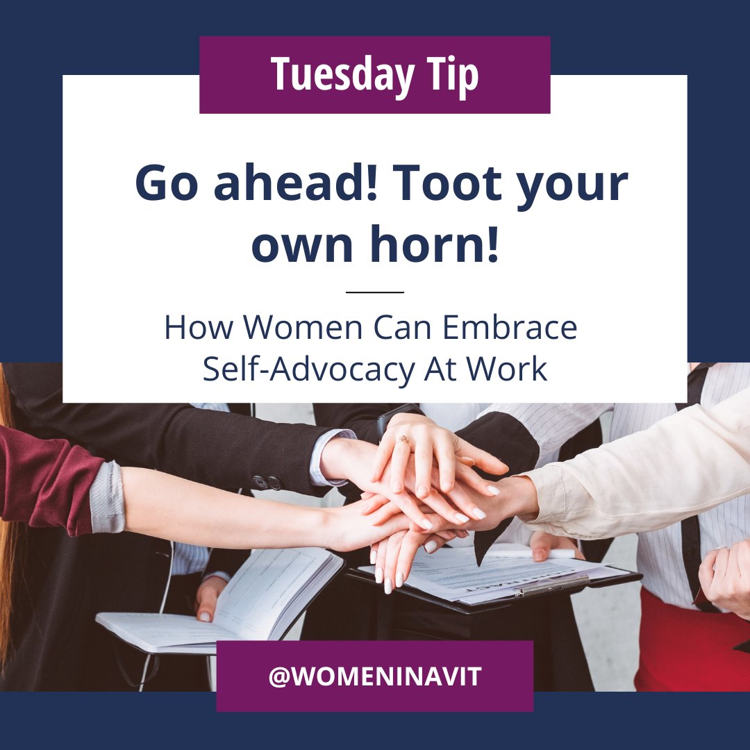 Go ahead! Toot your own horn!📣Learn how women can embrace self-advocay at work in today's #TuesdayTip. ow.ly/53RN50Pj0p2

#KnowYourWorth✨#CelebrateAchievements🤩#ProAV #AVIT #WAVIT #WomeninTech #WomeninAV