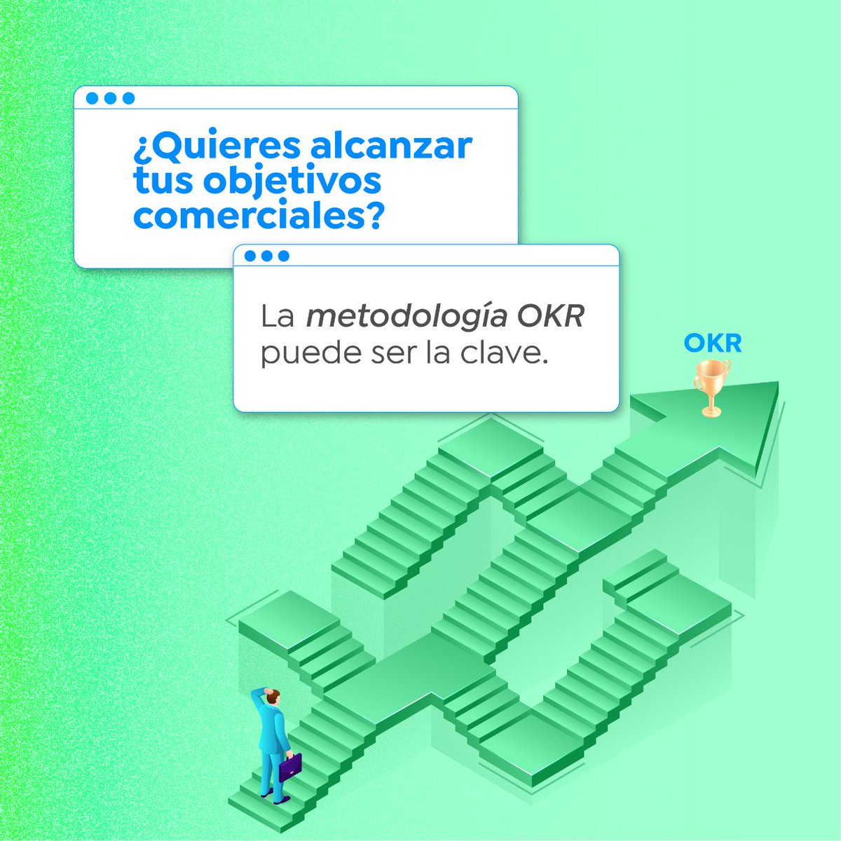 🎯 Conoce la metodología OKR (Objectives and Key Results) y cómo puede ayudarte a alcanzar tus objetivos comerciales. 

Desliza ➡️ para descubrir más. 

#IBService #OKR #ExitoComercial