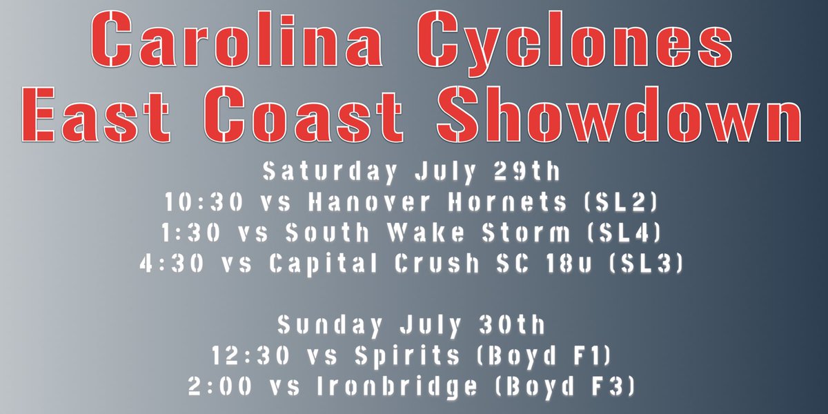 Excited to be playing this weekend in Greenville, NC in the Tier One East Coast Showdown!!! @CIUSoftball <a href="/MarymountSball/">Marymount Softball</a> <a href="/joewhit77649469/">Carolina Cyclones Showcase (18u)-Joe White</a> <a href="/CoachAllenCIU/">Sara Allen</a> <a href="/paigeknussman_/">Paige Knussman</a>