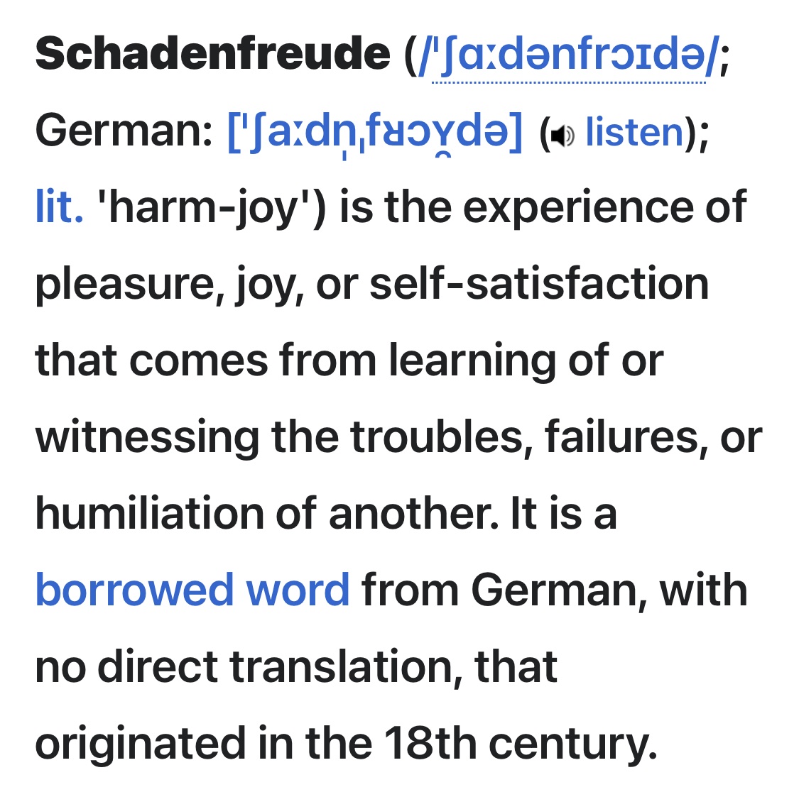 ClichyRose3's tweet photo. @goddek @genesimmons Germans have a word for when people rejoice when harm befalls others #schadenfreude #HarmJoy https://t.co/EyakHRftOw