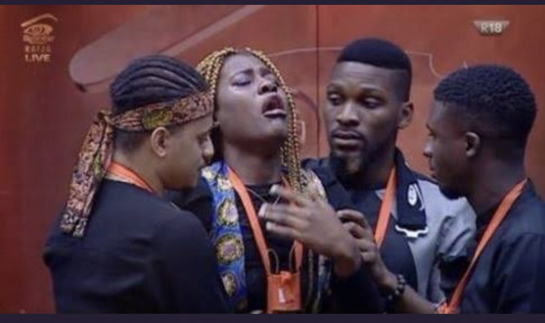 enyaluv's tweet photo. You see that video that Alex was trying to explain to Pere how she was crying like a Widow 😂😂😂see the picture here 🤣🤣🤣🤣🤣#BBNaijaAllStars https://t.co/SKoNbEuZdi