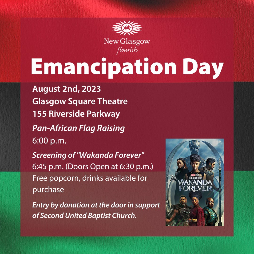 Join us on August 2nd as we recognize Emancipation Day with a flag raising & screening of 