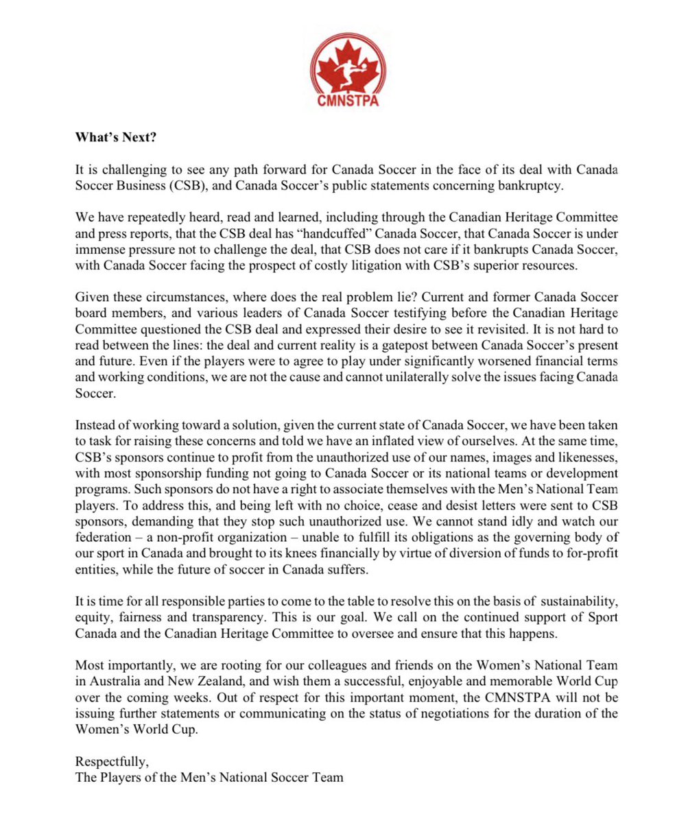 #CMNSTPA Statement re Ongoing Labour Negotiations (July 25, 2023)