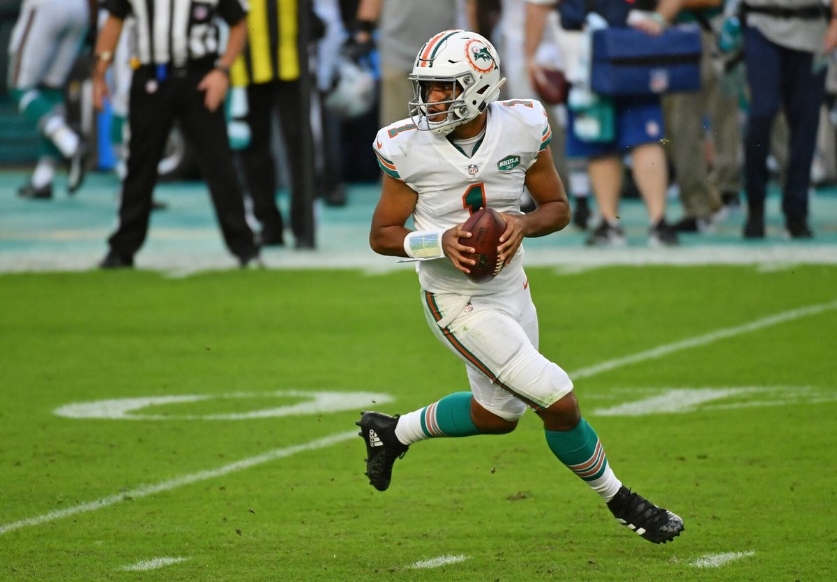nflrums's tweet photo. #Dolphins Tua Tagovailoa was voted as the 82nd Best Player on the NFL Top 100 list by his peers #FinsUP https://t.co/QhHqMLzTQV