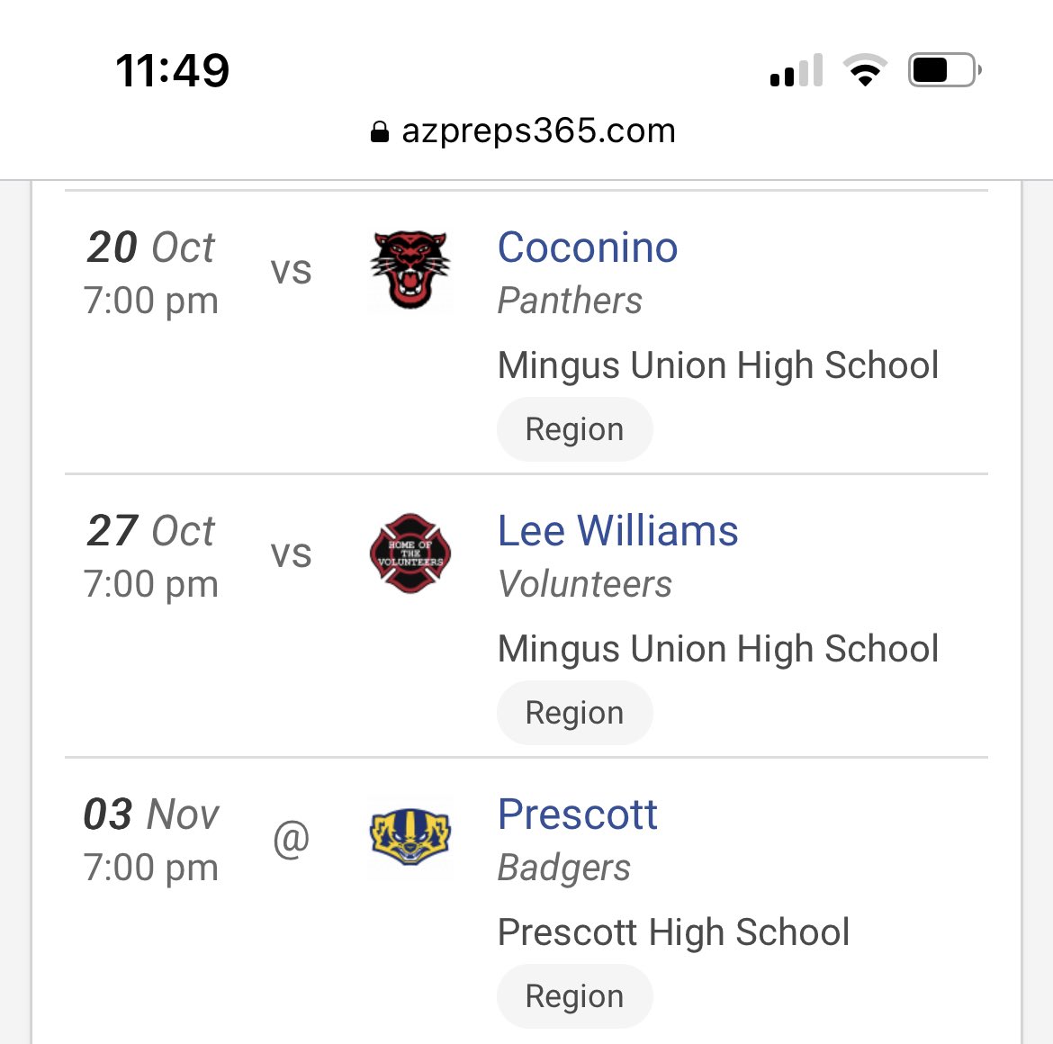 MingusFootball's tweet photo. 2023 Schedule https://t.co/2XbyGQ917h