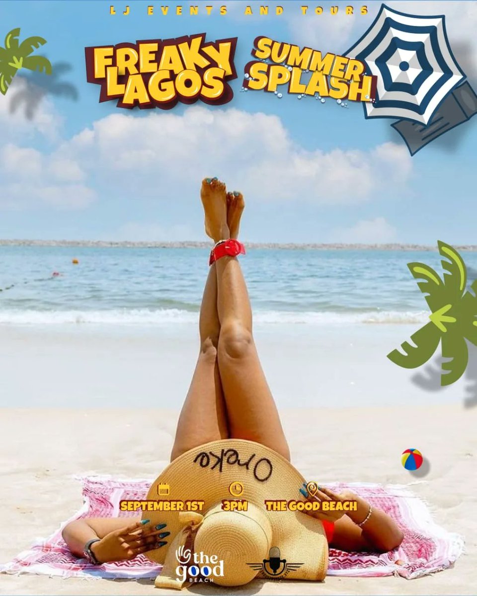 FreakyLagos's tweet photo. What do you have planned for summer?
🏖️
We're ready to host you at The Good Beach on the 1st of September!!!
Tickets will go live soon, make sure you cop yours ASAP
#FreakyLagos #unleashdafreak #PoolPartySeason https://t.co/uUaVzB0HI1