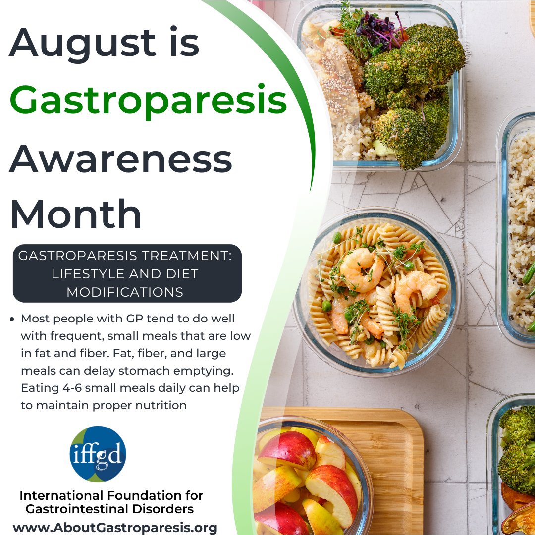 IFFGD's tweet photo. Mild GP symptoms can usually be managed through dietary modifications and lifestyle changes. View the photos below to learn about some of these recommendations. 
#GastroparesisAwarenessMonth #GPreality #GITwitter https://t.co/9XAaEjS1wo
