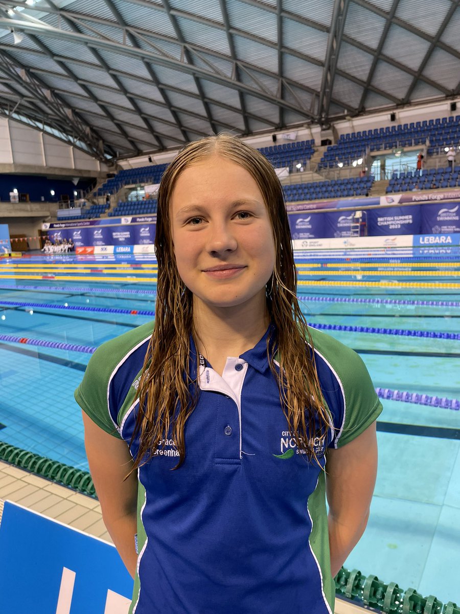🔥 Fast <a href="/cityofnorwichsc/">City of Norwich SC</a> swimming on day 4 British #SummerChamps23 🔥

Grace Greenhalf 16 
50m free 27.11 PB 6th 

Katerina, Grace, Ellie &amp; Olivia 14-16
400m free relay 4:02.21 📉 3 sec 10th

Well done girls brilliant! #becomeyourbest