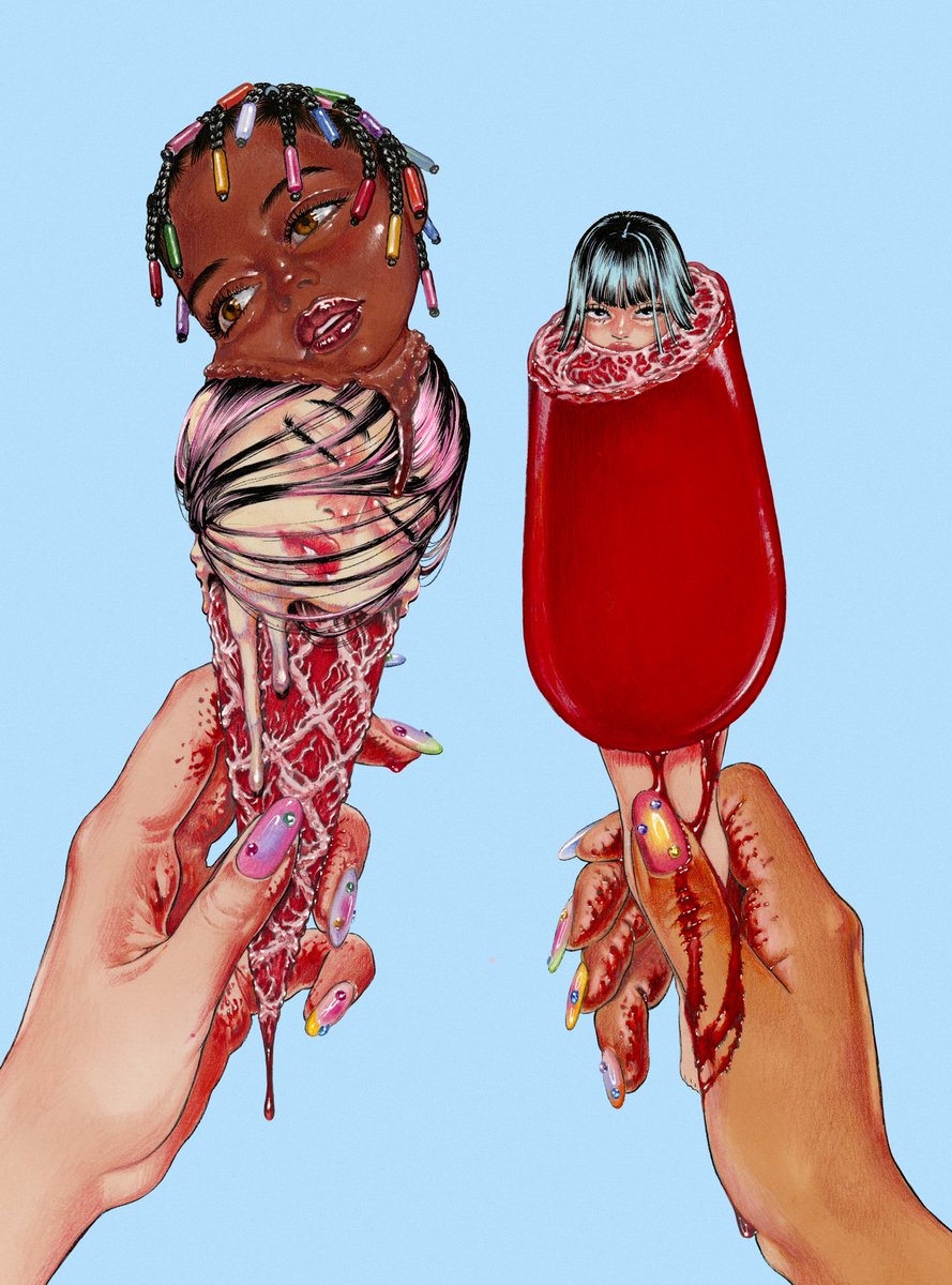 cogum3li's tweet photo. Besties on a summer date 🍦 https://t.co/c5LsyUwqWP