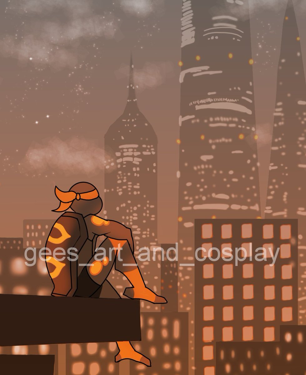 Gees_art_cos's tweet photo. Okay. Lets try this again! So using one colour palette this is what came out! I challenge all digital artists to this! Its super fun!! 
#digitalartchallenge #risemikey #risemikeyfanart #risemichelangelo #rottmt #rottmntmikeyfanart #rottmntfanart #saveriseofthetmnt #unpauserottmnt https://t.co/One8vMl9tl