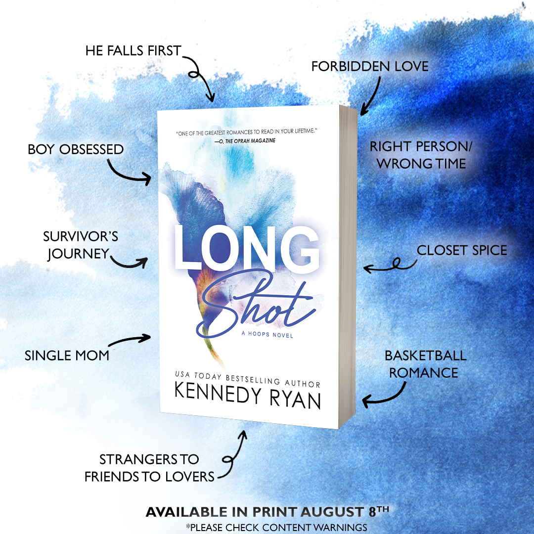 Bloom's re-release of Long Shot with this gorgeous new cover and a BONUS epilogue hits shelves August 8! 🔗 Get signed paperback + exclusive vellum art when you preorder through Page 158 Books: page158books.com/book/978172828… 🔗 Or oder through retailers: bloombooks.com/long-shot.html