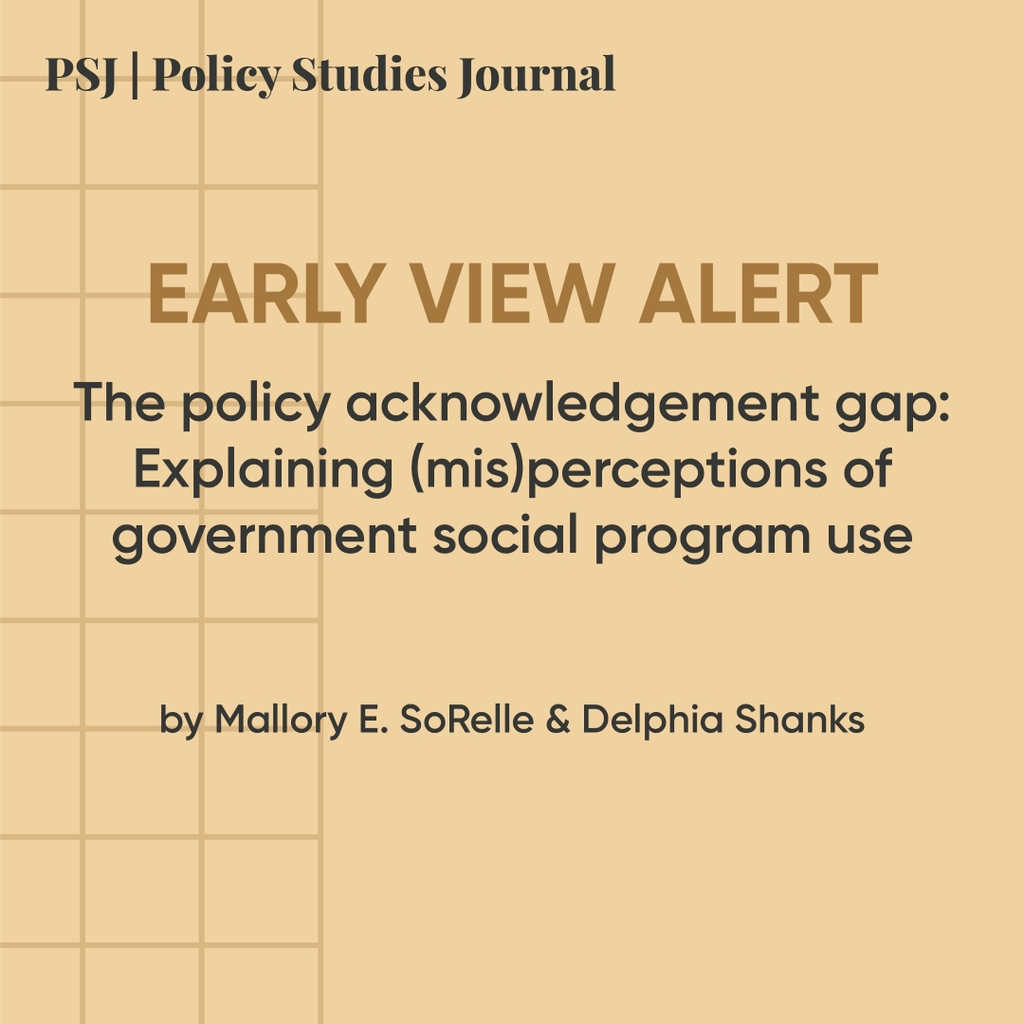 PSJ_Editor's tweet photo. Why do many Americans fail to acknowledge using government social programs despite benefiting from them?
Click the link below to read the one of newest PSJ articles!
https://t.co/9DA8Kh3SHr
#PSJ #PolicyStudiesJournal #PSJ_EarlyView #SocialPolicy #PolicyFeedback https://t.co/4NEaDxVR1l