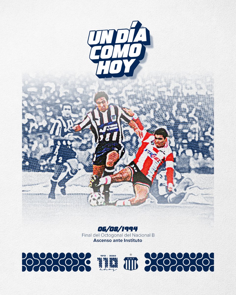 #110Años 🗓️ #Talleres vencía a #Instituto y festejaba el ascenso a Primera División tras quedarse con el Octogonal.

La “T” formó con Irusta; Graieb, Kesman, Rivarola y Rozzi; Benitez, Chacoma y Rossi; Gauna; Boldrini y Osorio.

𝙀𝙡 𝙖𝙢𝙤𝙧 𝙦𝙪𝙚 𝙣𝙤𝙨 𝙪𝙣𝙚 💙